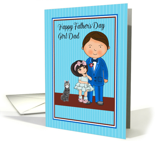 Fathers Day Girl Dad with Father and Young Girl card (1683504)