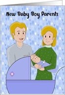Parents of a New Baby Boy card