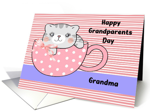 Grandparent's Day for Grandma with Cat card (1689994)