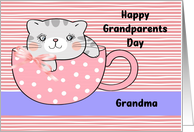 Grandparent’s Day for Grandma with Cat card