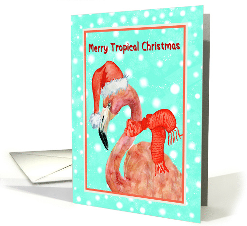 Tropical Christmas with Flamingo card (1709876)