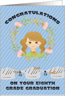 Eighth Grade Graduate Young Girl card