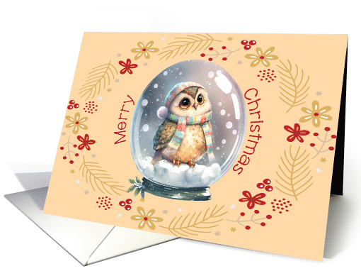 Owl and Wreath Christmas Design card (1800972)