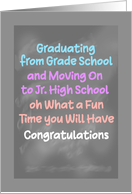 Congratulations on Going Into Junior High card