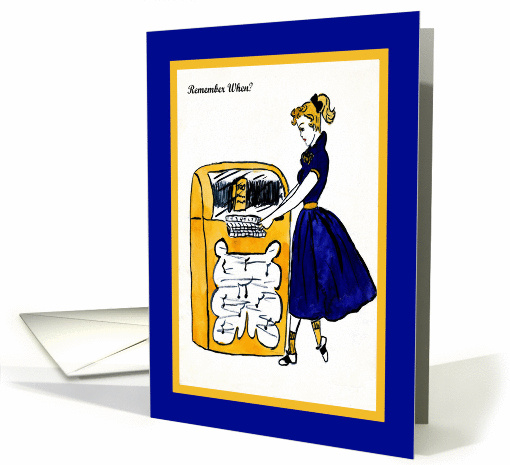 Remember When, 1950's Girl with Jukebox Retro card (395998)