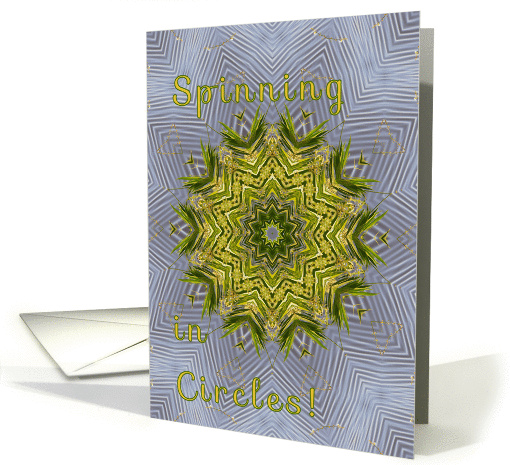 Spinning in Circles, Romance, Kaleidoscope Design in Green card