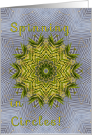 Spinning in Circles, Romance, Kaleidoscope Design in Green card