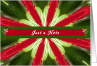 Just a note. Red Kaleidoscope Design card