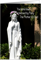 Birthday, Blessed Mary Statue, Female Clergy card