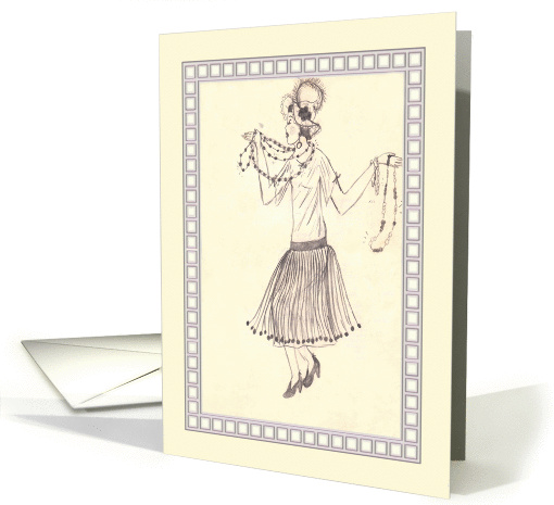 Happy 95th Birthday Grandma, Flapper Girl card (511532)
