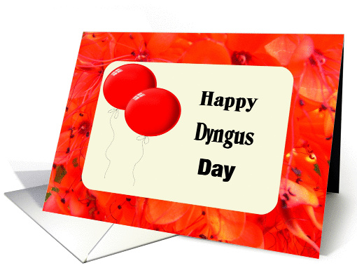 Dyngus Day, Red Balloons and Flowers card (589674)