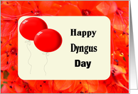 Dyngus Day, Red Balloons and Flowers card