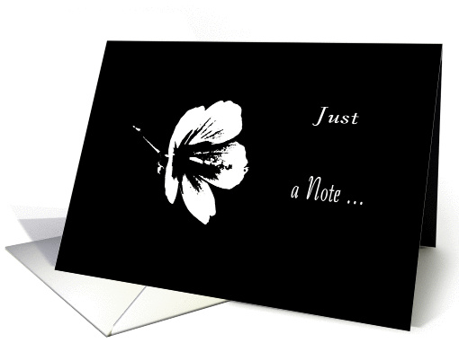 Thank You Friendship White Flower with Black Background card (684562)