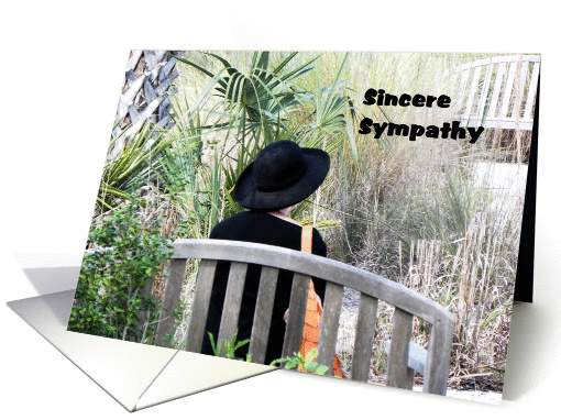 Sympathy, Sister, Lady with Black Outfit in Nature card (771302)