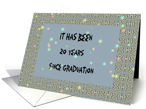 Class Reunion 20 years, Slate Blue Digital Design card (832309)