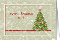 Christmas for Dad, Red and Green Digital Christmas Tree card
