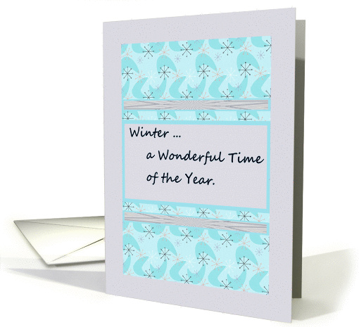 Winter Anniversary Light Blue Digital Design card (858580)