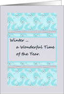 Winter Anniversary Light Blue Digital Design card