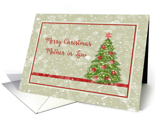 Christmas for Mother in Law, Light Green card (858893)