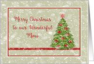 Christmas for Mimi,Green Digital Design Christmas Tree card