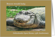 Orthodontic Open House, Crocodile Smiling card