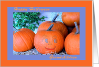 Halloween Card for Grandchildren with Smiling Pumpkin card