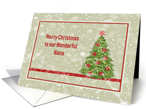 Christmas Card for Nana, Digital Christmas Tree card (862314)