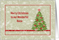 Christmas Card for Nana, Digital Christmas Tree card