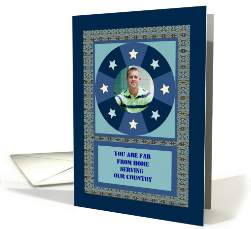 Thank You to Person Serving our Country, Add Your Own Photo card