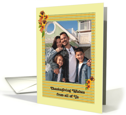 Gold and Yellow Design Thanksgiving Add Your Photo card (876636)