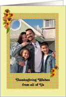 Gold and Yellow Design Thanksgiving Add Your Photo Card
