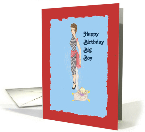 Birthday for Him, Genie coming out of a Lantern card (898616)