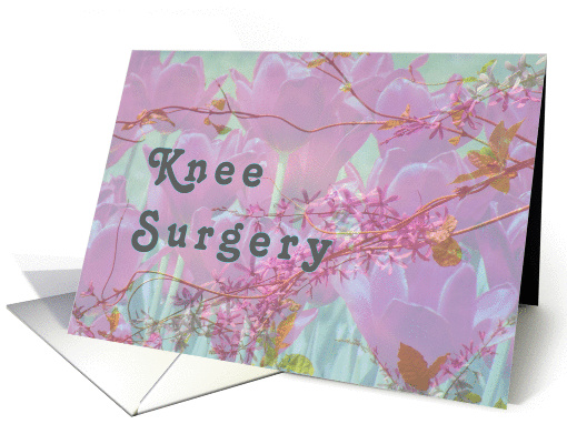 Knee Surgery, Combination Tulip Design in Lavender card (909821)