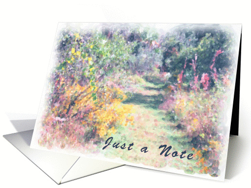 Note Card, Walk in the Painted Garden card (922768)