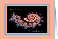 Thank You for Support and Friendship Digitally Designed Peach Shell card