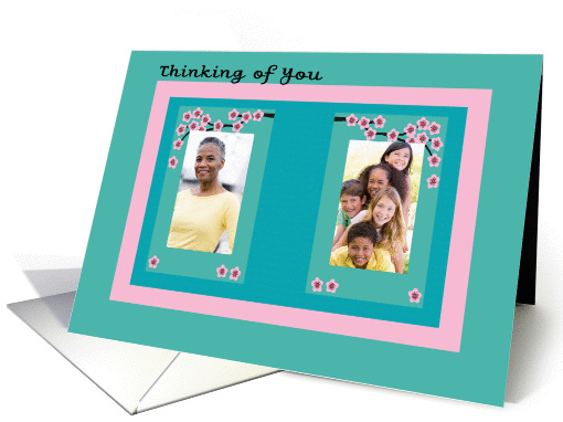 Thinking of You, Add your Own Double Photos, Blank card (925447)