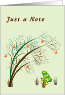 Just a Note Blank Card with Frog card