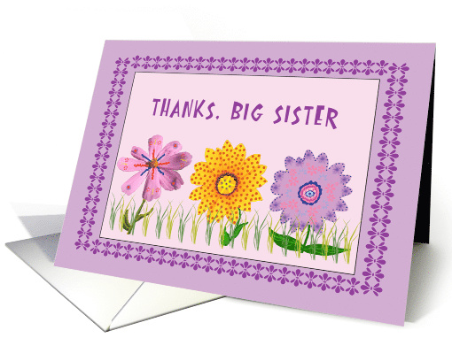 Thank You to Big Sister for Her Help card (955643)