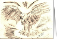 Artwork - Bald Eagle in Flight card