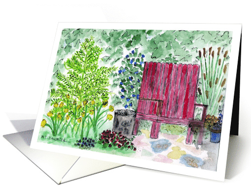 Meditation Space in Garden card (405927)