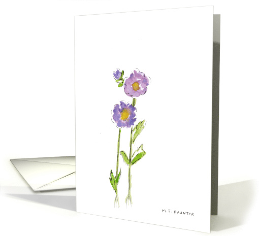 Purple Flowers card (405937)