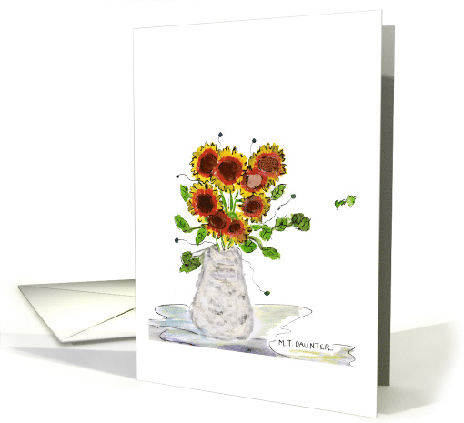 Sunflower Bouquet card (405945)