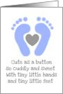 Baby Boy congratulations baby feet card