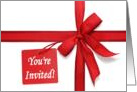 Engagement Party Invitation Red Bow card