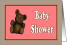 Baby Shower Invitations teddy bears pink card