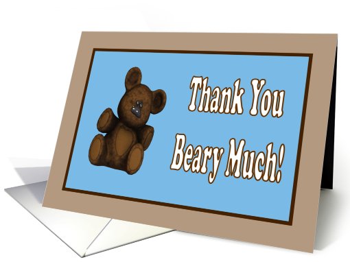 Baby Shower Thank you cards teddy bear card (598244)