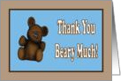 Baby Shower Thank you cards teddy bear card
