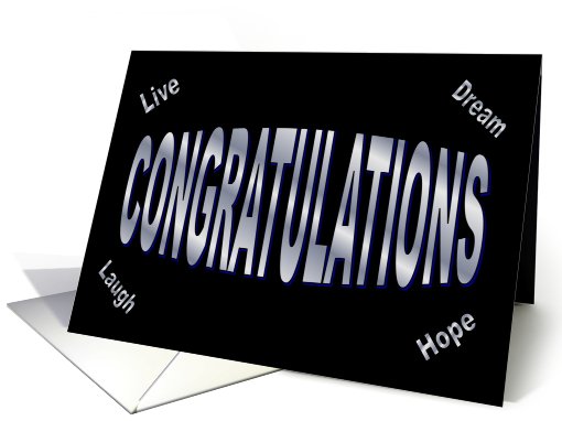 Graduation card congratulations live dream hope laugh card (606761)