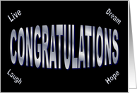 Graduation card congratulations live dream hope laugh card