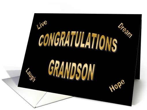 Graduation card congratulations grandson card (606767)
